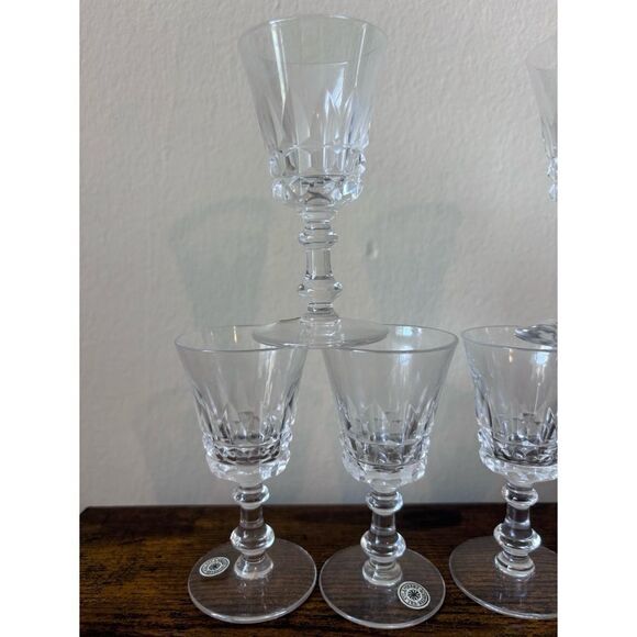 VAL ST LAMBERT Esneux Clear crystal Shot/ Port Wine Glasses Set of 6 / New - Picture 4 of 9